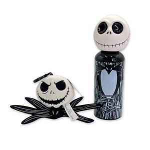 DISNEY Nightmare Before Chirstmas Jack Skellington Metal Water Bottle & Keychain